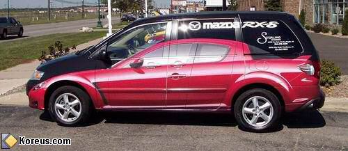 image voiture 2 pour le prix 1 voiture mazda peinte sur camionette