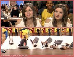 emission qqcpq bachelorette bachelor alexandra mini jupe sans culotte glissade gamel