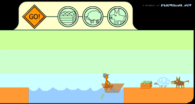 jeu flash de logique reflexion mouton choux loup barque riviere cannibale