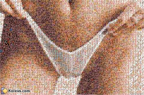 image femme paires de fesses  qui forment une image