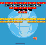 jeu flash casse briques brick a brand nike macdo marque humour insolite