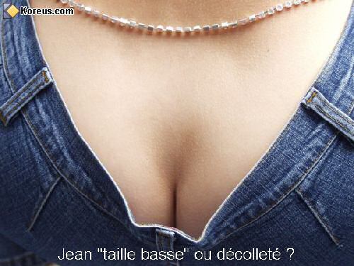 image femme décolleté ouu jean taille basse humour insolite