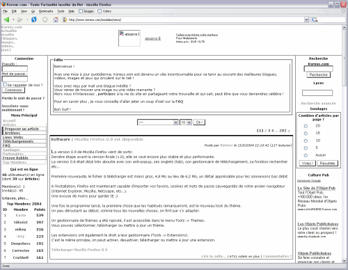 mozilla firefox 0.9 en noir et blanc discret boulot ghostzilla