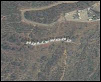 vidéo zoom satellite sur le panneau hollywood de los angeles