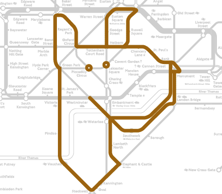 vidéo des animaux dessinés à  a partir du plan de métro londonien