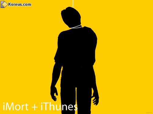 image ipod ithunes pendaison suicide pendu avec écouteur baladeur mp3 parodie humour insolite