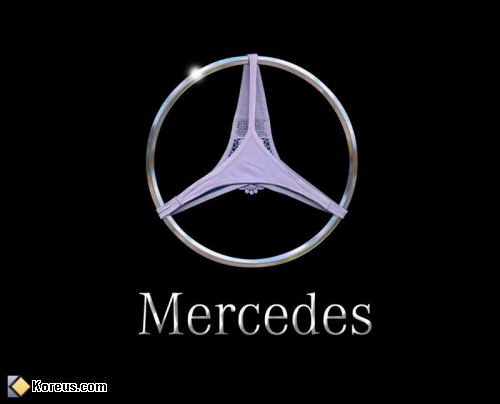 image logo mercedes avec string culotte femme humour insolite